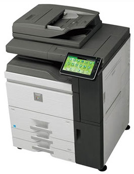 Sharp MX-6240 Color Networked MFP 62 ppm high speed color document system at discounted prices. 